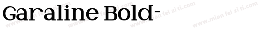 Garaline Bold字体转换